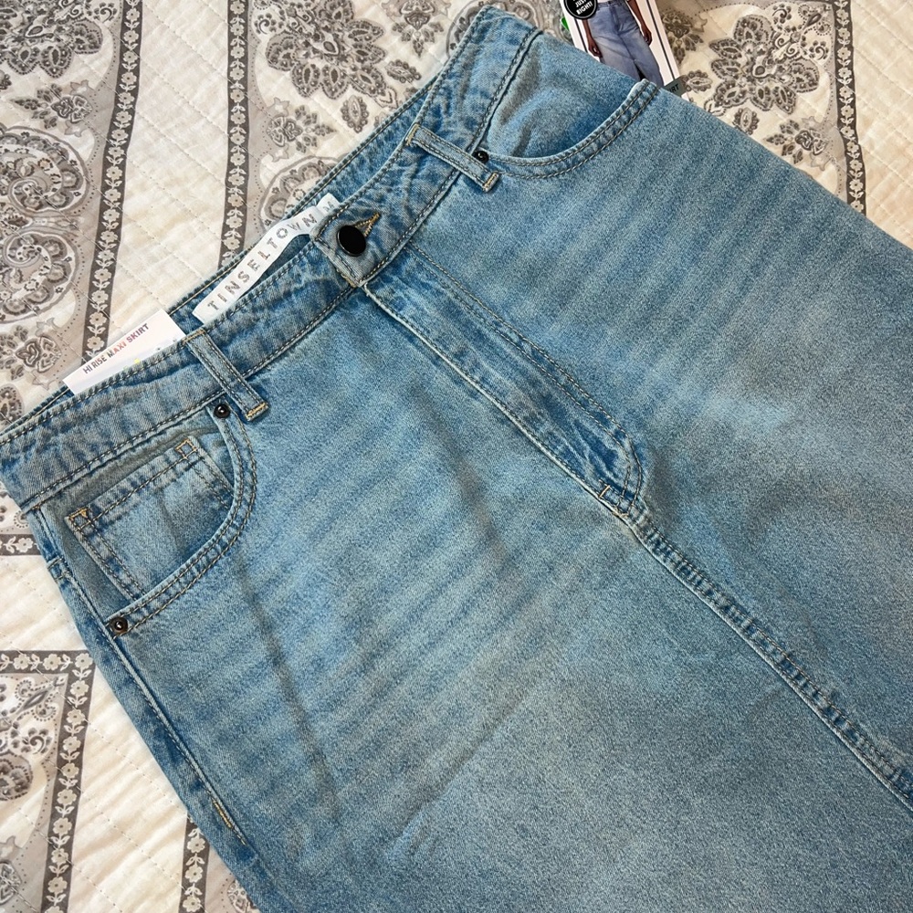 Long Denim Skirt - Picture 3 of 3